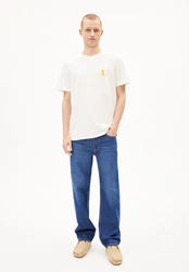 ARMEDANGELS T-Shirt MAARKOS Weiß/Gelb