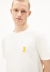 ARMEDANGELS T-Shirt MAARKOS Weiß/Gelb