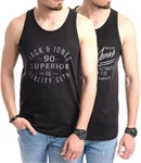 Jack & Jones Tanktop mit Print (2er-Pack) Schwarz/Lila/Grün