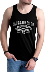 Jack & Jones Tanktop mit Print (2er-Pack) Grau/Schwarz/Blau/Dunkelgrau