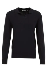 WE Fashion Poloshirt Dunkelblau/Schwarz