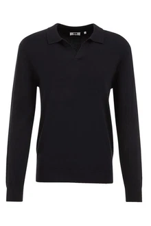 WE Fashion Poloshirt Dunkelblau/Schwarz