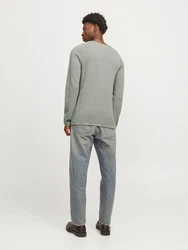 Jack & Jones Rundhalspullover JJEHILL KNIT CREW NECK pastellgrn