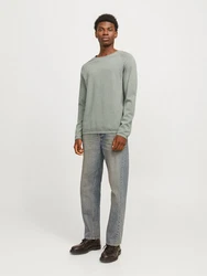Jack & Jones Rundhalspullover JJEHILL KNIT CREW NECK pastellgrn