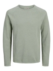 Jack & Jones Rundhalspullover JJEHILL KNIT CREW NECK pastellgrn