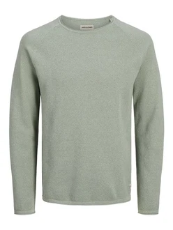 Jack & Jones Rundhalspullover JJEHILL KNIT CREW NECK pastellgrn Jack & Jones Rundhalspullover JJEHILL KNIT CREW NECK pastellgrn