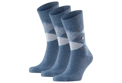 Burlington Kurzsocken Herren Socken PRESTON Hellblau/Dunkelblau/Blau/Grau