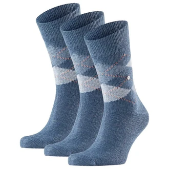 Burlington Kurzsocken Herren Socken PRESTON Hellblau/Dunkelblau/Blau/Grau