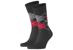 Burlington Kurzsocken Herren 2er Pack Manchester Dunkelgrau/Grau/Rot