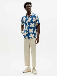 Thinking Mu Kurzarmhemd Tom Shirt Blau