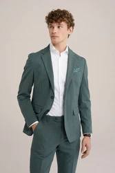 WE Fashion Jackenblazer Dunkelgrün/Grün/Türkis