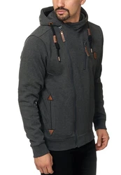 Indicode Strickpullover Elm Dunkelgrau/Grau/Hellgrau