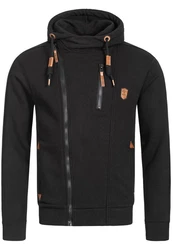 Indicode Strickpullover Elm Schwarz/Braun/Orange