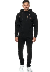Indicode Strickpullover Elm Schwarz/Braun/Orange