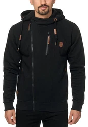 Indicode Strickpullover Elm Schwarz/Braun/Orange