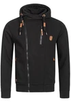 Indicode Strickpullover Elm Schwarz/Braun/Orange