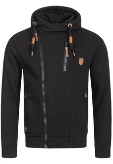 Indicode Strickpullover Elm Schwarz/Braun/Orange