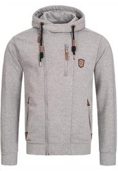 Indicode Strickpullover Elm Grau/Hellgrau