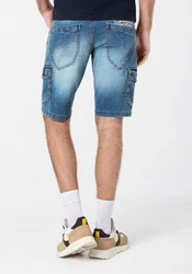 Timezone Cargoshorts Shorts Kurze Denim Mid Waist Jeansshorts (7313) Blau (7313)