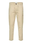 SELECTED HOMME Chinohose SLHCOMFORT-BRODY LINEN Khaki/Beige