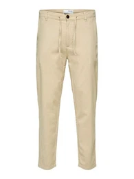Chinohose SLHCOMFORT-BRODY LINEN mit Stretch