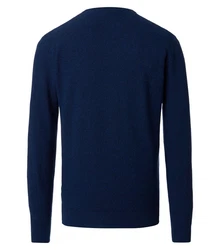 Redmond Strickpullover Uni Dunkelblau/Blau