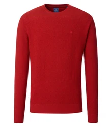 Redmond Strickpullover Uni Rot/Dunkelrot
