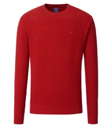 Redmond Strickpullover Uni Rot/Dunkelrot