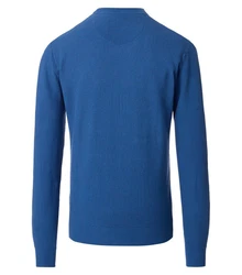 Redmond Strickpullover Uni Blau/Dunkelblau