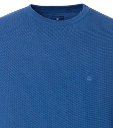 Redmond Strickpullover Uni Blau/Dunkelblau