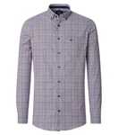 Redmond Langarmhemd Comfort Fit Rot/Hellblau/Dunkelblau/Dunkelgrün