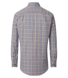 Redmond Langarmhemd Comfort Fit Rot/Dunkelblau/Hellblau