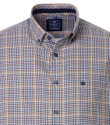 Redmond Langarmhemd Comfort Fit Rot/Dunkelblau/Hellblau