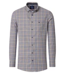 Redmond Langarmhemd Comfort Fit Rot/Dunkelblau/Hellblau