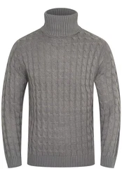 SOULSTAR Rollkragenpullover S2RECIFE Herren Rolli Grau/Dunkelgrau/Hellgrau
