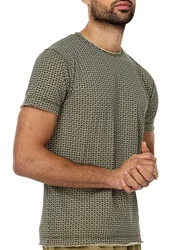 Indicode T-Shirt INJude Khaki/Dunkelgrün/Braun/Beige