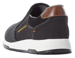 Rieker Slip-On Sneaker Casual Slipper Braun/Schwarz