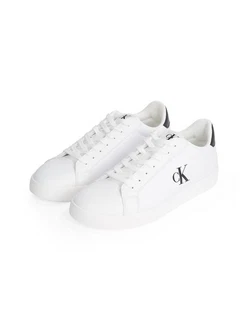 Calvin Klein Jeans 3 CUPSOLE PU Plateausneaker Weiß/Grün/Dunkelgrün/Türkis