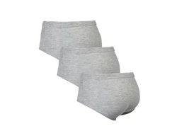 Toker Collection Slip Herrenslip klassischer Schnitt blau/grau