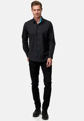 Rusty Neal Langarmhemd Blau/Schwarz/Hellblau/Türkis