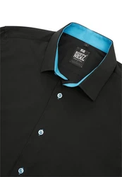 Rusty Neal Langarmhemd Blau/Schwarz/Hellblau/Türkis