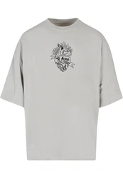 Merchcode T-Shirt Frida Kahlo Te amo outline Huge Tee (1-tlg) Grau/Hellgrau/Khaki