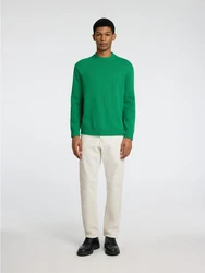 SELECTED HOMME Straight-Jeans SLH190-REG TAPE COLE Khaki/Weiß/Creme/Beige