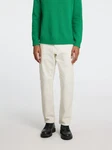 SELECTED HOMME Straight-Jeans SLH190-REG TAPE COLE Khaki/Weiß/Creme/Beige