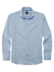 OLYMP Businesshemd Hemd Casual Hellblau/Blau
