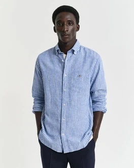 Gant Langarmhemd REG COTTON LINEN STRIPE SHIRT