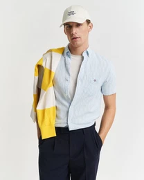 Kurzarmhemd REG COTTON LINEN STRIPE SS SHIRT ist ideal fr warme Sommertage