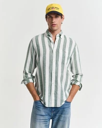 Langarmhemd REG COTTON LINEN BOLD STRIPE SHIRT