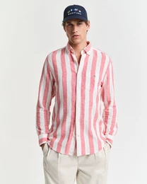 Langarmhemd REG COTTON LINEN BOLD STRIPE SHIRT