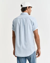 Gant Langarmhemd REG COTTON LINEN SHIRT Hellblau/Blau